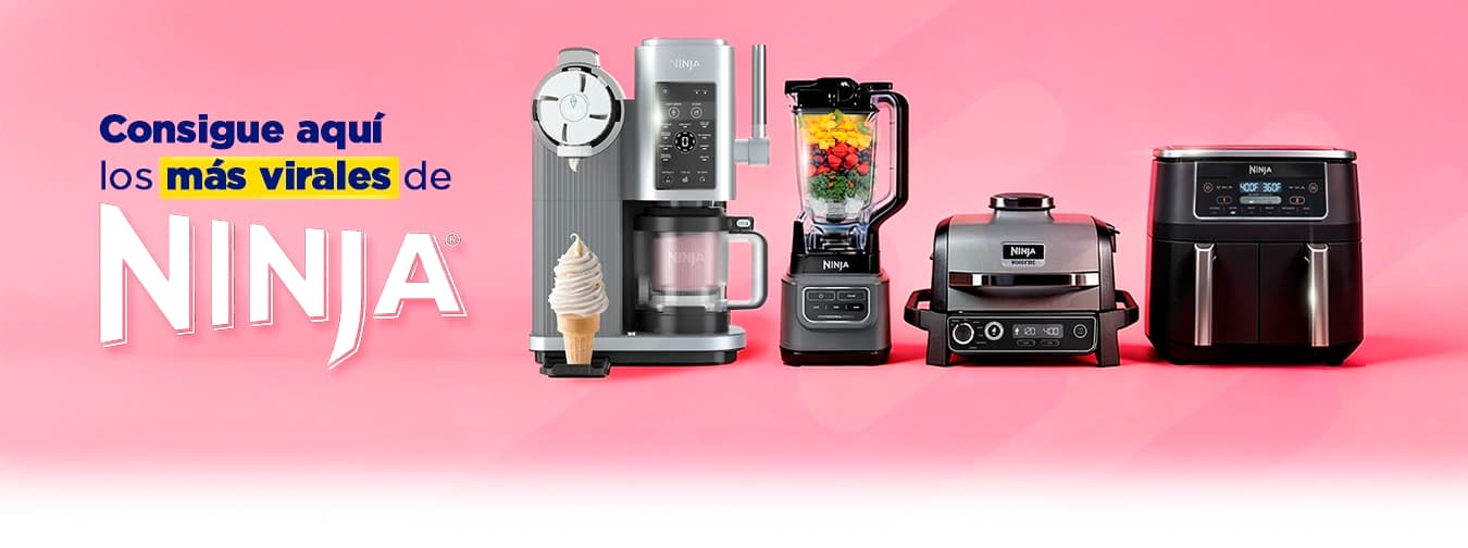 Maquina Helados  Ninja CREAMi Máquina para hacer helados Freidora de aire de vidrio Ninja Licuadora Serie Smoothie Parrilla Eléctrica con Ahumador